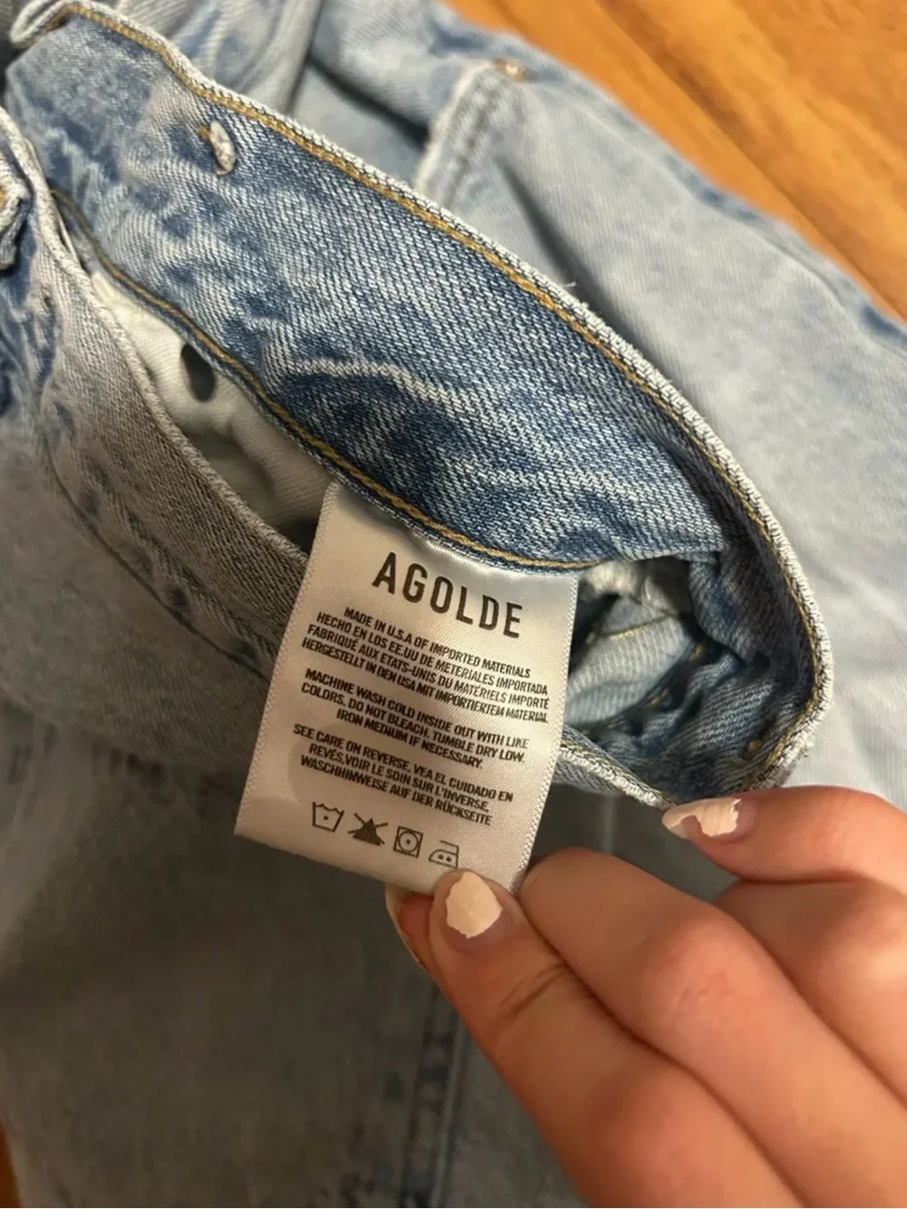 Agolde Asymmetrical Waist Straight Leg Jeans